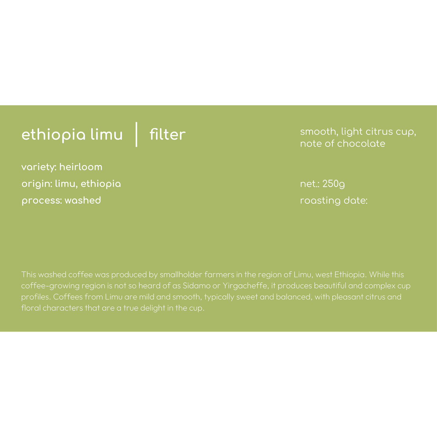 ETHIOPIA LIMU FILTER-/ESPRESSOKAFFEE (NEU)