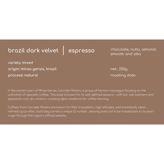 BRAZIL DARK VELVET ESPRESSO COFFEE