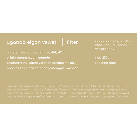 UGANDA ELGON VELVET FILTER COFFEE (NEW)